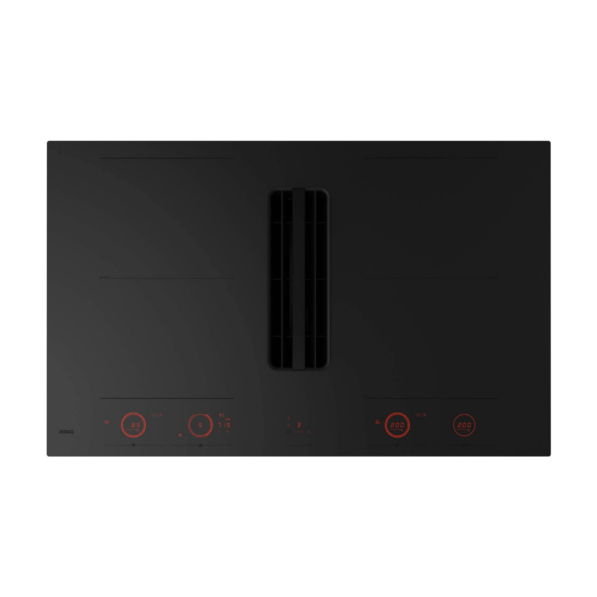 ATAG HIDD28472SVI kookplaat Zwart Ingebouwd 83 cm Inductiekookplaat zones 4 zone(s) Inbouw afzuigkap