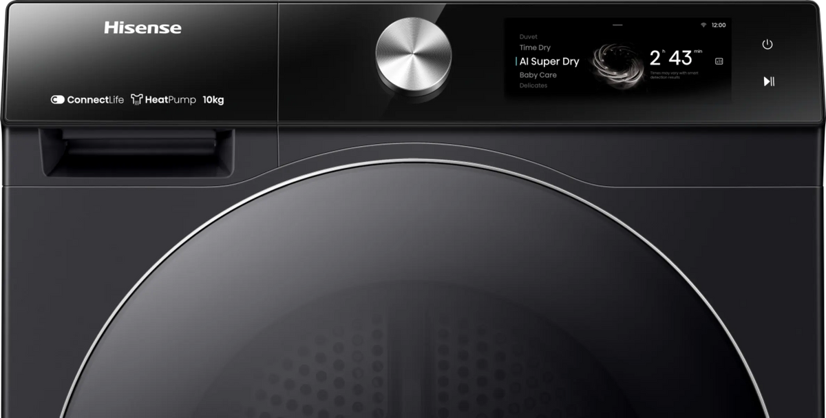 Hisense DH7S107BB 7S Vrijstaande droger met warmtepomp, 10 kg