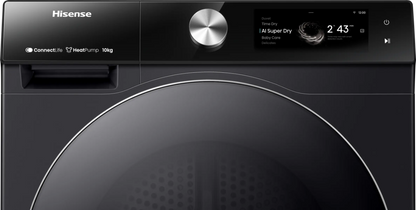 Hisense DH7S107BB 7S Vrijstaande droger met warmtepomp, 10 kg