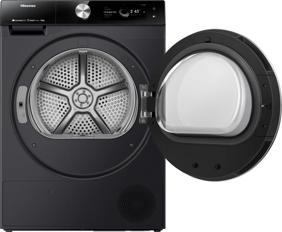 Hisense DH7S107BB 7S Vrijstaande droger met warmtepomp, 10 kg