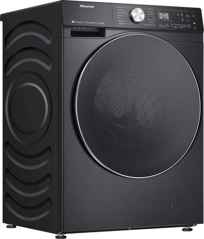 Hisense 5S Serie WF5S1045BB - Wasmachine met Energielabel A - 10,5kg - Auto dosing - 72dB (A) - Steam Wash -1400 toeren - Power Wash 49' - Connectlife