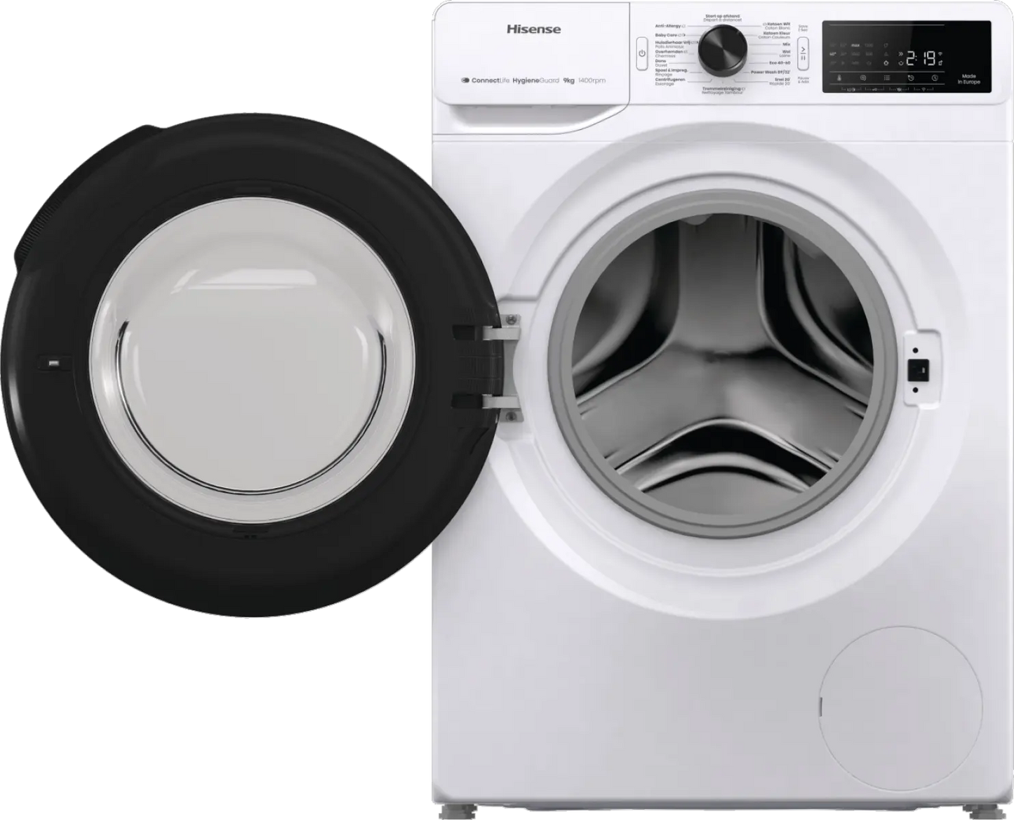 HISENSE WF3V943BW/BLX Vrijstaande wasmachine, 9 kg, 1400 tr/min.