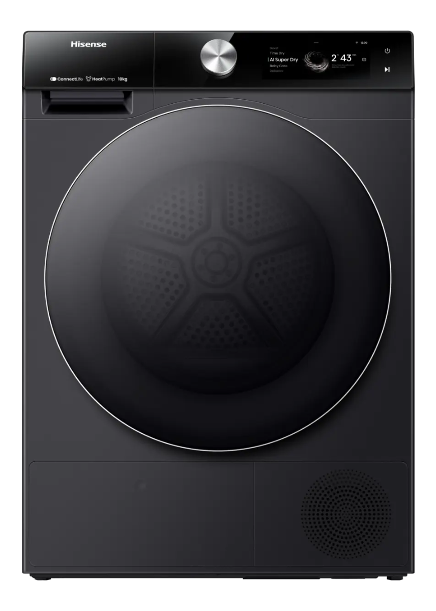 Hisense DH7S107BB 7S Vrijstaande droger met warmtepomp, 10 kg