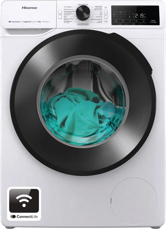 HISENSE WF3V943BW/BLX Vrijstaande wasmachine, 9 kg, 1400 tr/min.