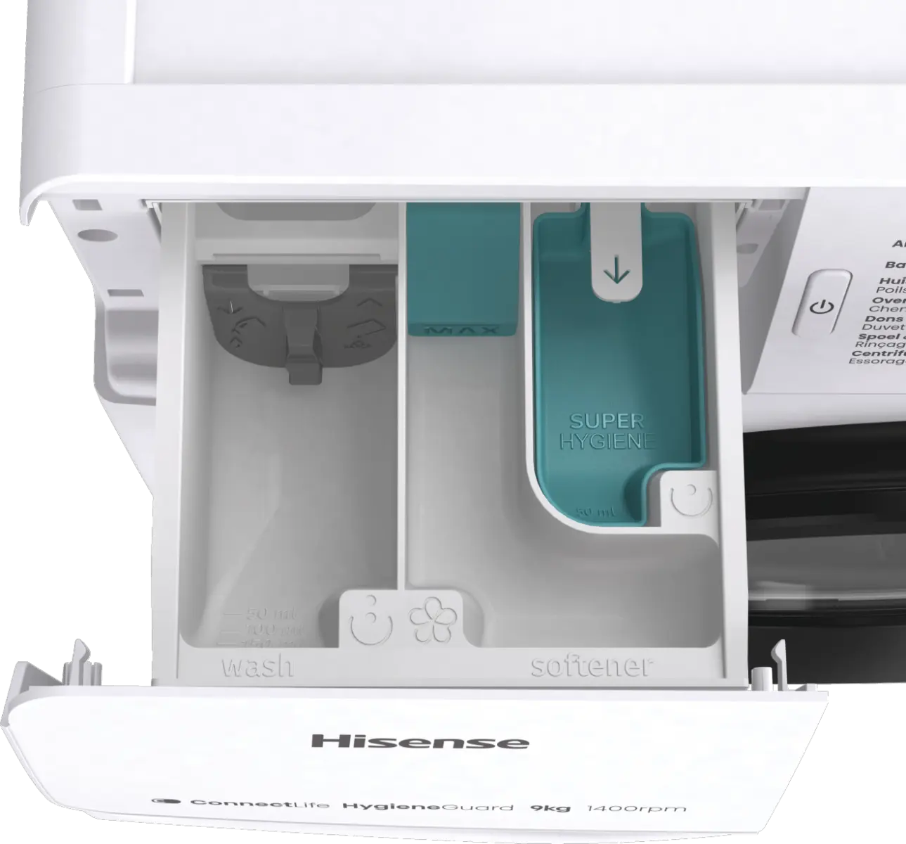 HISENSE WF3V943BW/BLX Vrijstaande wasmachine, 9 kg, 1400 tr/min.