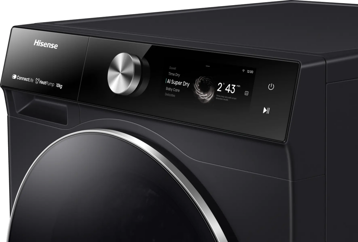 Hisense DH7S107BB 7S Vrijstaande droger met warmtepomp, 10 kg