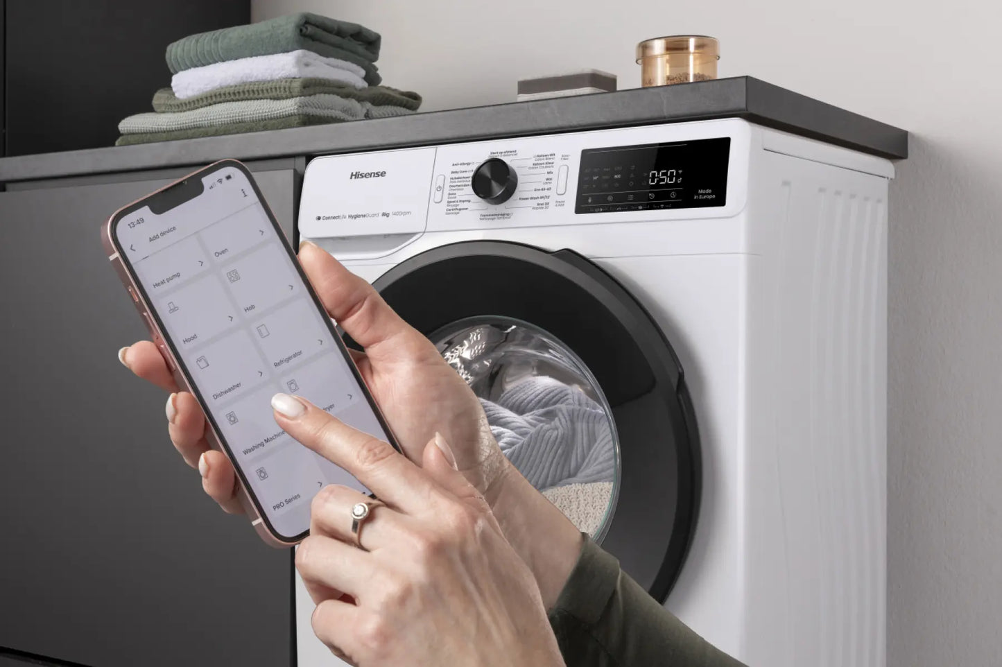 HISENSE WF3V943BW/BLX Vrijstaande wasmachine, 9 kg, 1400 tr/min.