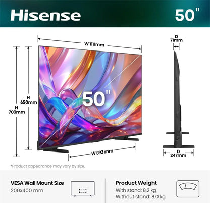 HISENSE 50E79S 50 '' E79S | Hi-QLED Smart TV 4K 60 Hz
