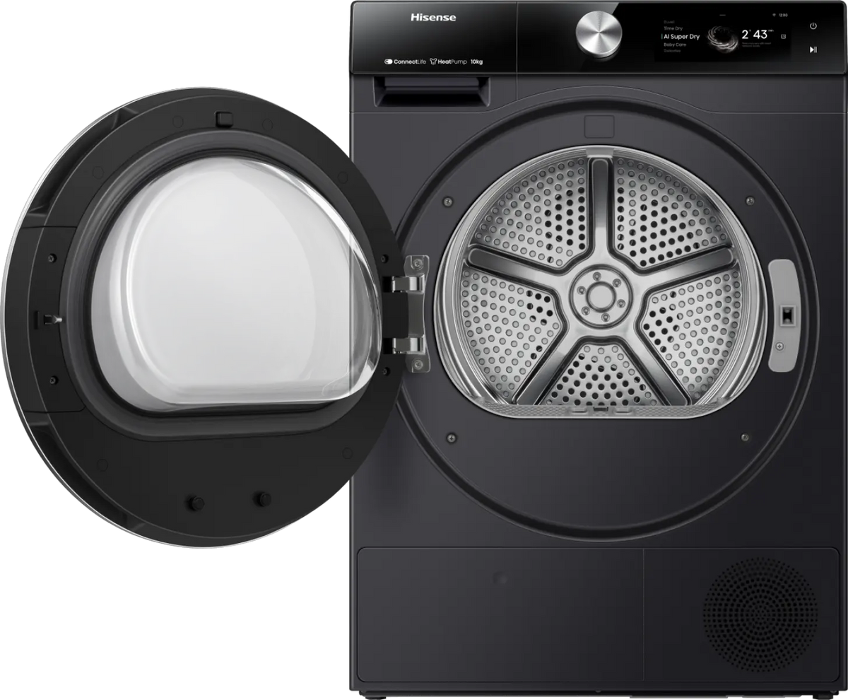 Hisense DH7S107BB 7S Vrijstaande droger met warmtepomp, 10 kg