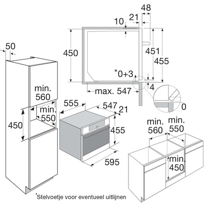 Pelgrim OVM834MAT Oven – 45 cm – 50 L – TFT Display