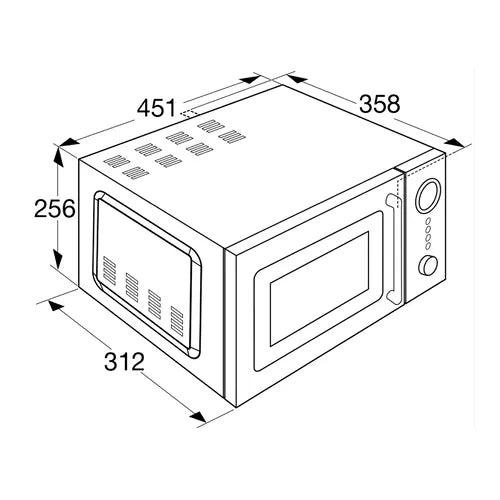 ETNA SMV620TUR – Retro Magnetron 20 L | Turquoise | 800 W Solo‑Magnetron