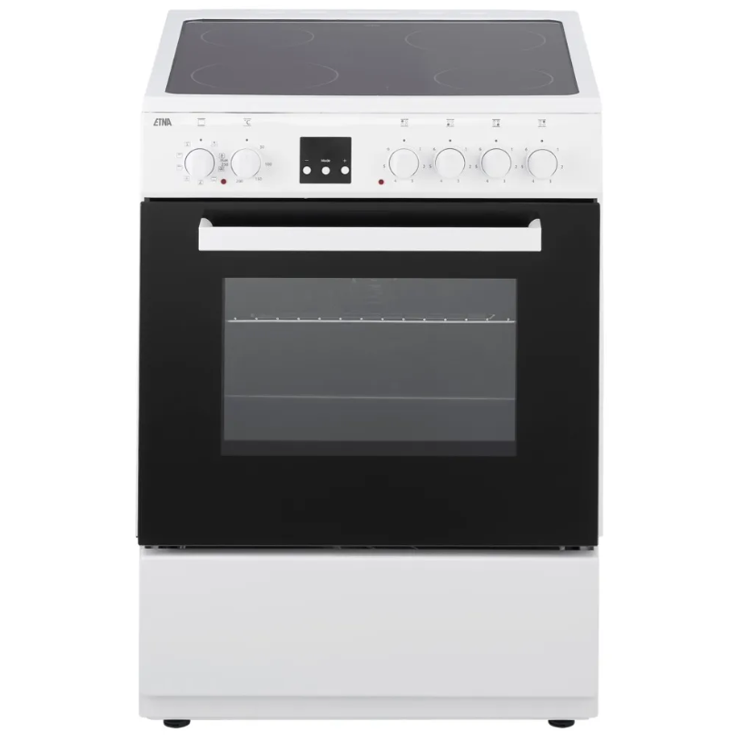 ETNA FKV761WIT – Keramisch Fornuis – 65 Liter – 60 cm – Wit