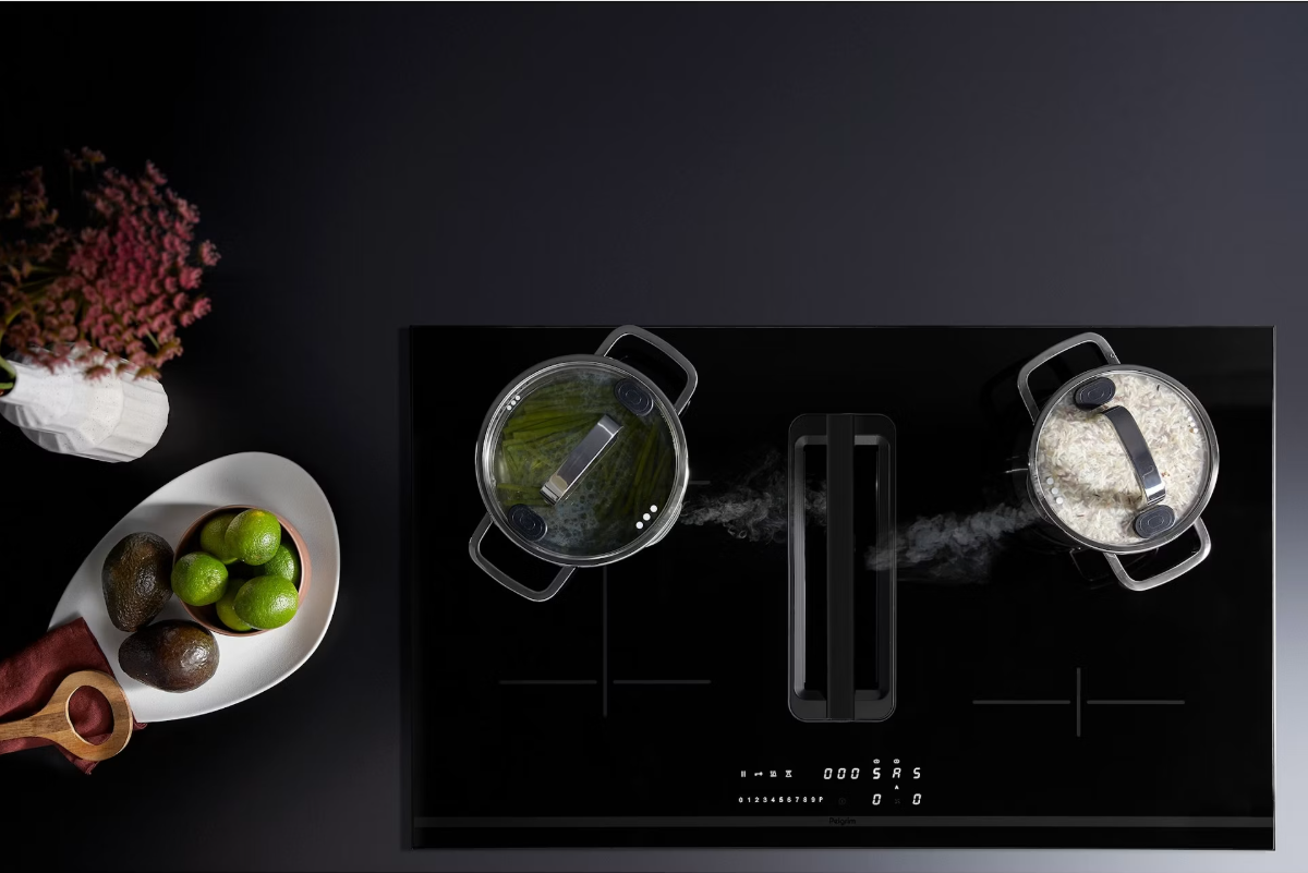 Pelgrim IKR3093 – Inductiekookplaat met Afzuiging – 86 cm – 4 Kookzones