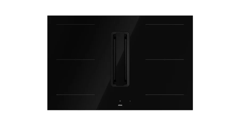 ATAG HIDD08471EVX – Inductiekookplaat met Afzuiging – 80 cm – 4 Kookzones – Zwart Glas
