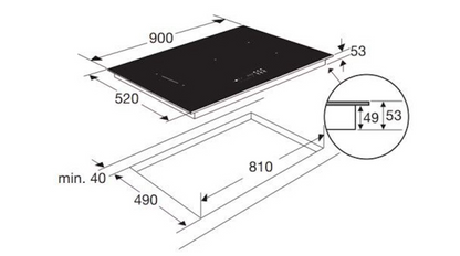 Pelgrim IKA7094 – Inductiekookplaat – 90 cm – 5 Kookzones – AutoAir