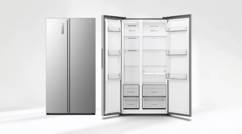 Hisense RS3P558NEID – Amerikaanse Koelkast – 544 Liter – Waterdispenser – Energieklasse D – RVS