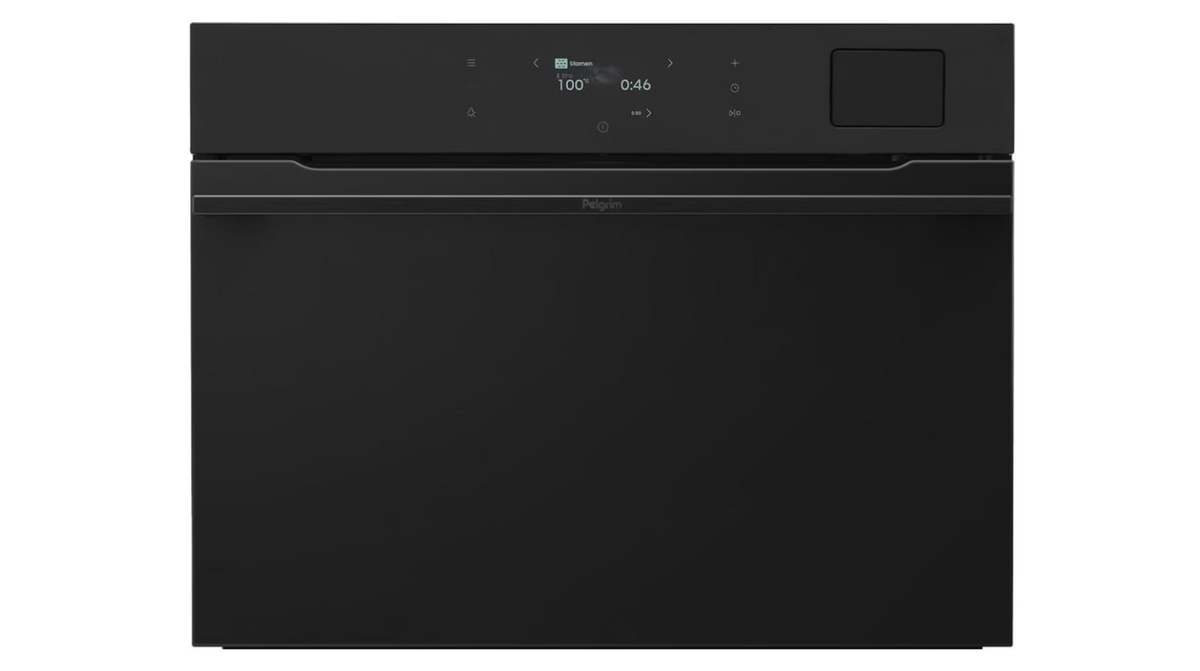 Pelgrim OFS845 – Inbouw Combi-Stoomoven – 51 Liter – 45 cm – Zwart Glas