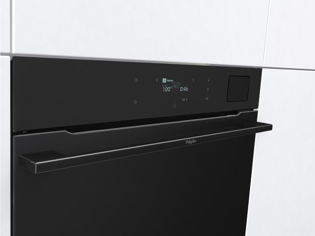 Pelgrim OFS845 – Inbouw Combi-Stoomoven – 51 Liter – 45 cm – Zwart Glas