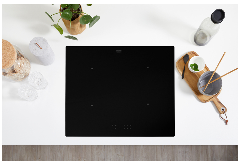 Pelgrim IK1264 – Inductiekookplaat – 60 cm – 4 Kookzones – Zwart Glas