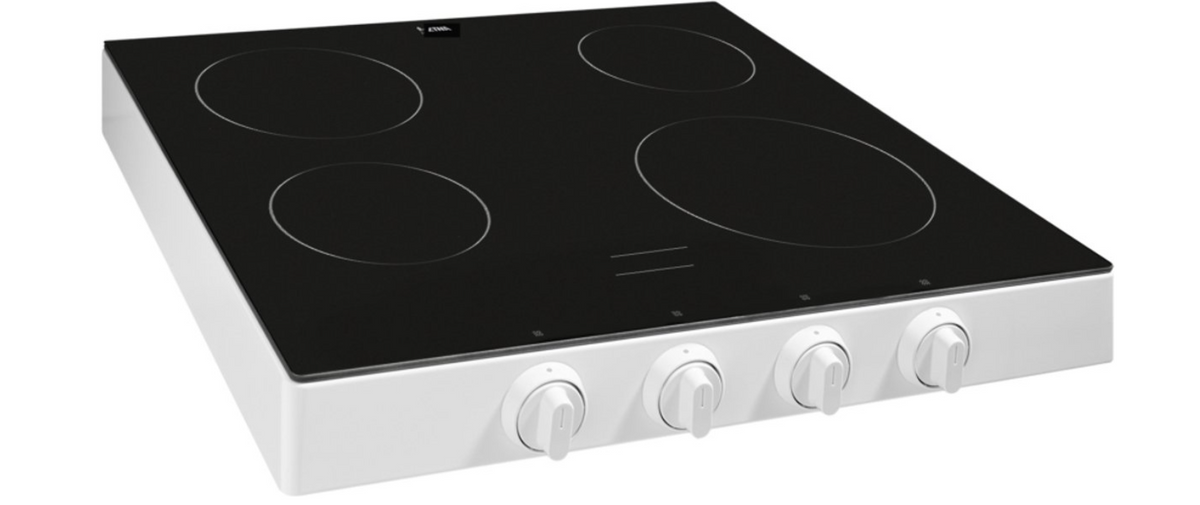 ETNA KCV154WIT – Vrijstaande Keramische Kookplaat – 54 cm – 4 Kookzones – Wit