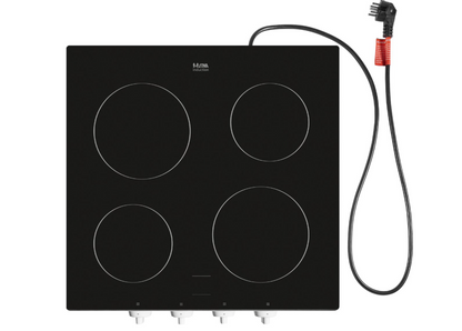 ETNA KCV154WIT – Vrijstaande Keramische Kookplaat – 54 cm – 4 Kookzones – Wit