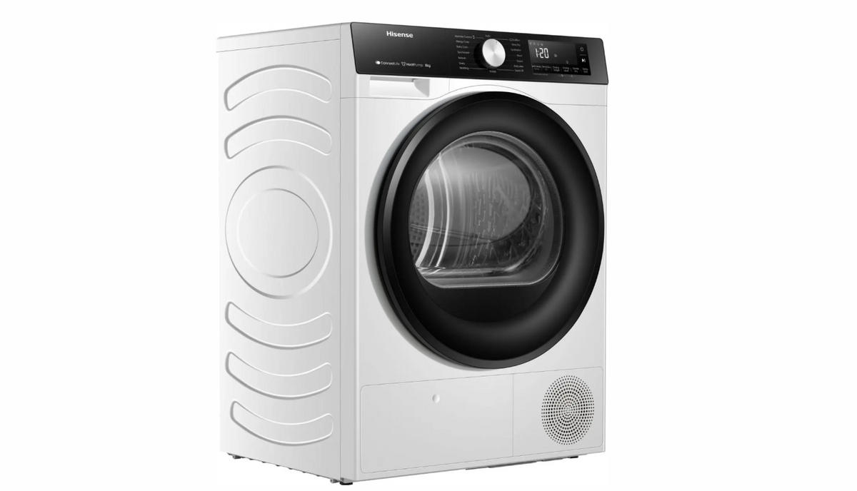 Hisense DH3S802BW2 – Warmtepompdroger – 8 kg – Energieklasse D – Wit