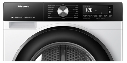 Hisense DH3S802BW2 – Warmtepompdroger – 8 kg – Energieklasse D – Wit