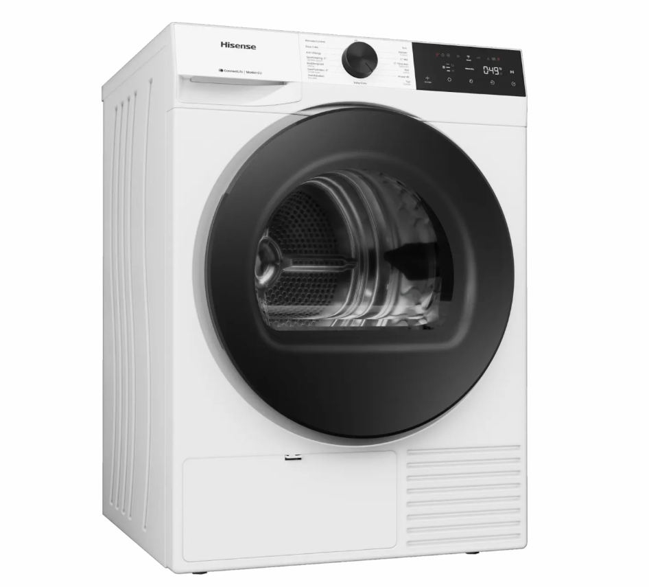 Hisense DH3E900BWCB – Warmtepompdroger – 9 kg – Energieklasse C – Wit