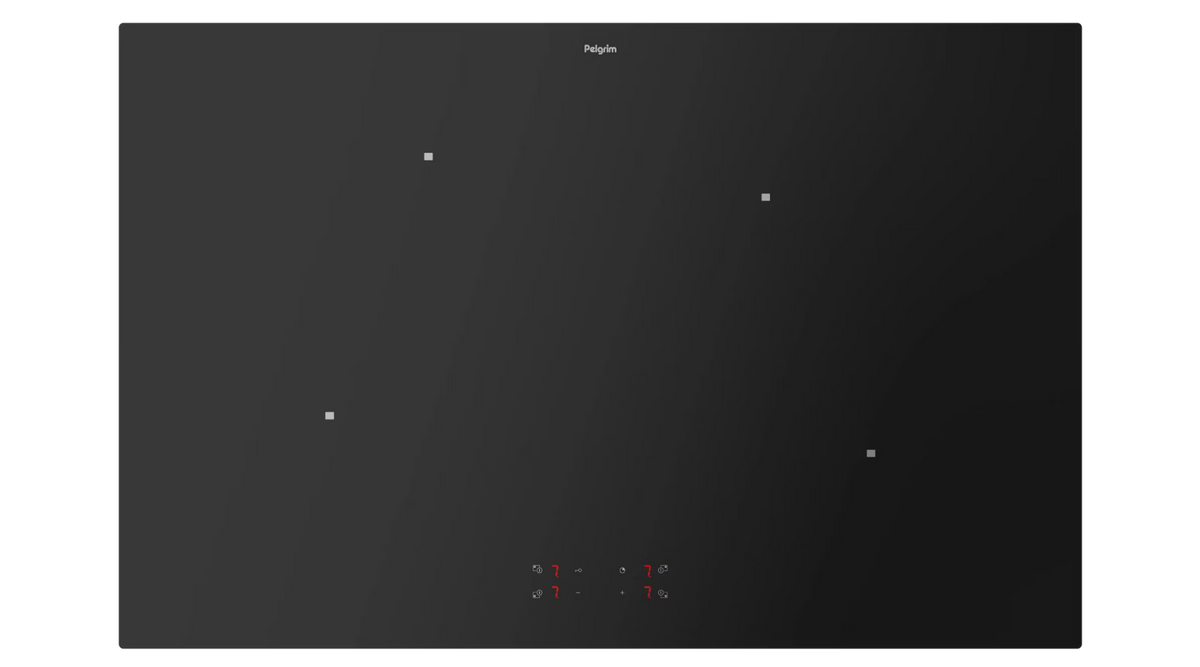 Pelgrim IK2184 – Inductiekookplaat – 80 cm – 4 Kookzones – Zwart Glas