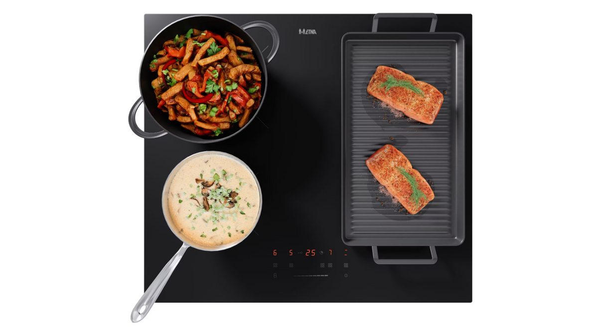 ETNA KIF360ZT – Inductiekookplaat – 60 cm – 4 Kookzones – Flexzone – Zwart Glas