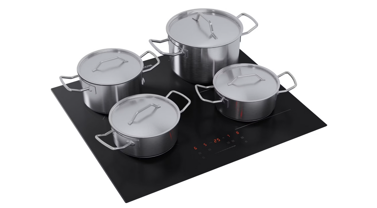 ETNA KIF360ZT – Inductiekookplaat – 60 cm – 4 Kookzones – Flexzone – Zwart Glas