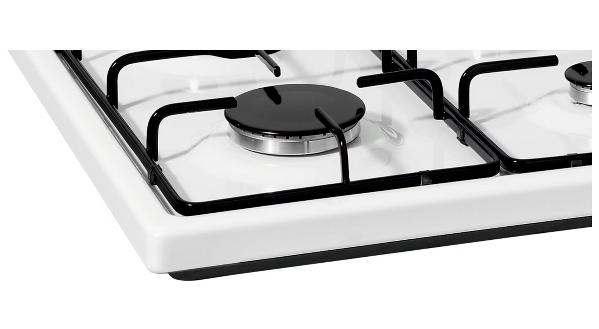 ETNA KGV158WIT – Vrijstaande Gaskookplaat – 58 cm – 4 Branders – Wit