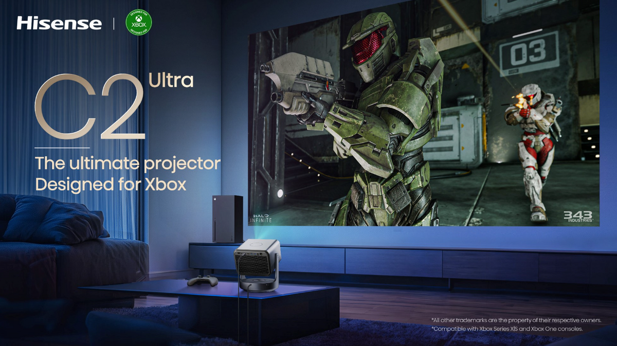 Hisense C2 Ultra – 4K Ultra HD Smart Laser Beamer – Triple Laser – 3000 ANSI Lumen – Tot 300 inch