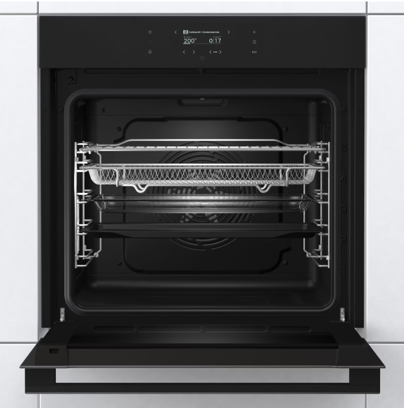 Pelgrim OM860 – Inbouw Oven met Magnetronfunctie – 68 Liter – Zwart Glas