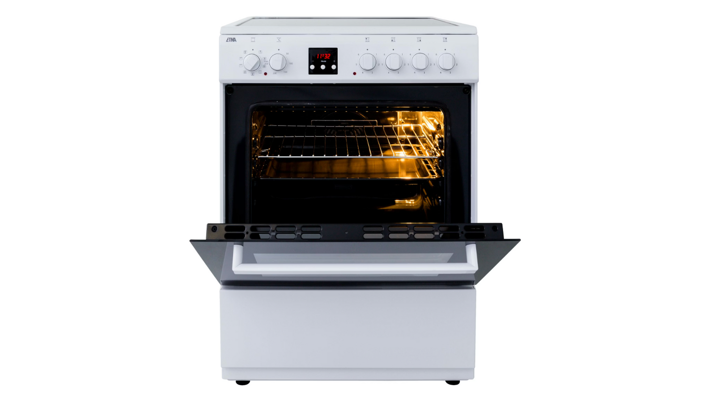 ETNA FKV761WIT – Keramisch Fornuis – 65 Liter – 60 cm – Wit