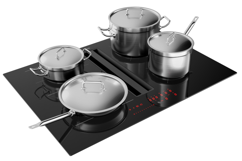 ETNA AKI670ZT – Inductiekookplaat met Afzuiging – 70 cm – 4 Kookzones