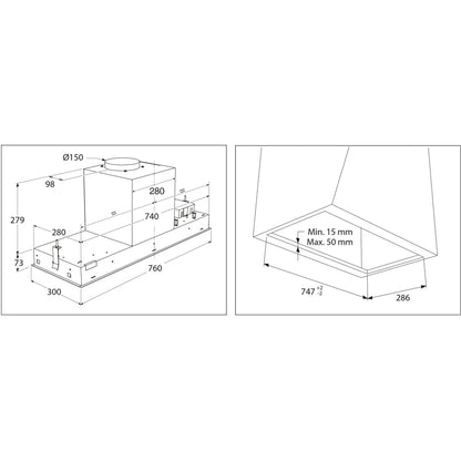 ATAG WU70211RM Inbouw Afzuigkap – Krachtige en Stille Keukenafzuiging