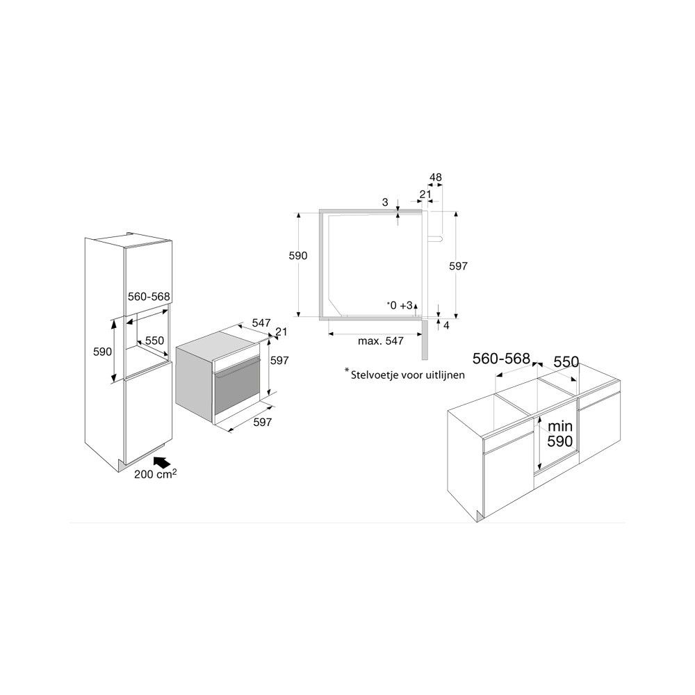 ATAG OX6511C Multifunctionele oven RVS met LED-display