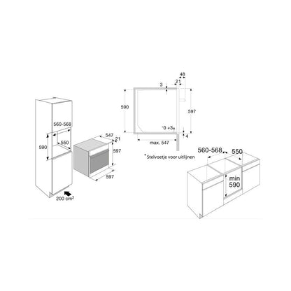 ATAG OX6511C Multifunctionele oven RVS met LED-display