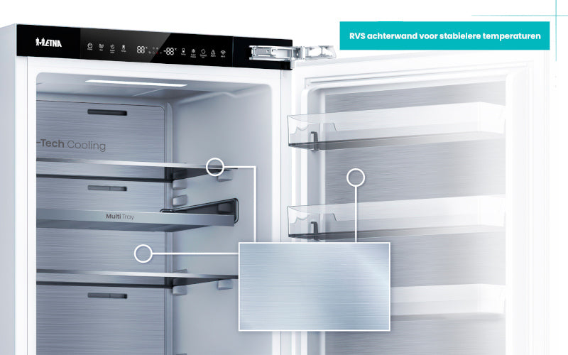 ETNA KCD9178CNF Inbouw deur-op-deur koel/vriescombinatie (178 cm), FreshTech serie