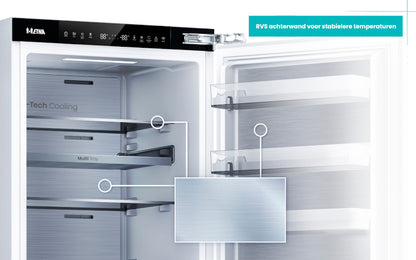 ETNA KCD9178CNF Inbouw deur-op-deur koel/vriescombinatie (178 cm), FreshTech serie
