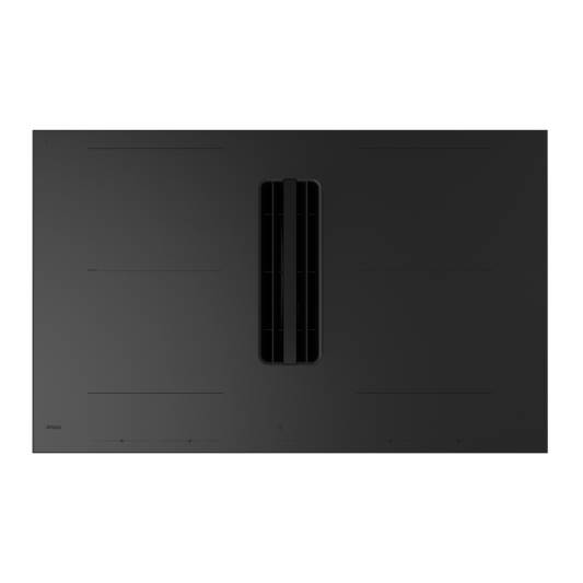 ATAG HIDD28472SV Elevate™ inductiekookplaat met geïntegreerde afzuiging, matzwart (83 cm)
